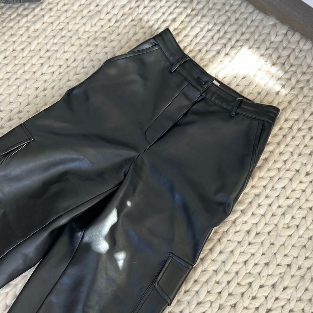 Black vegan leather pants from aritzia